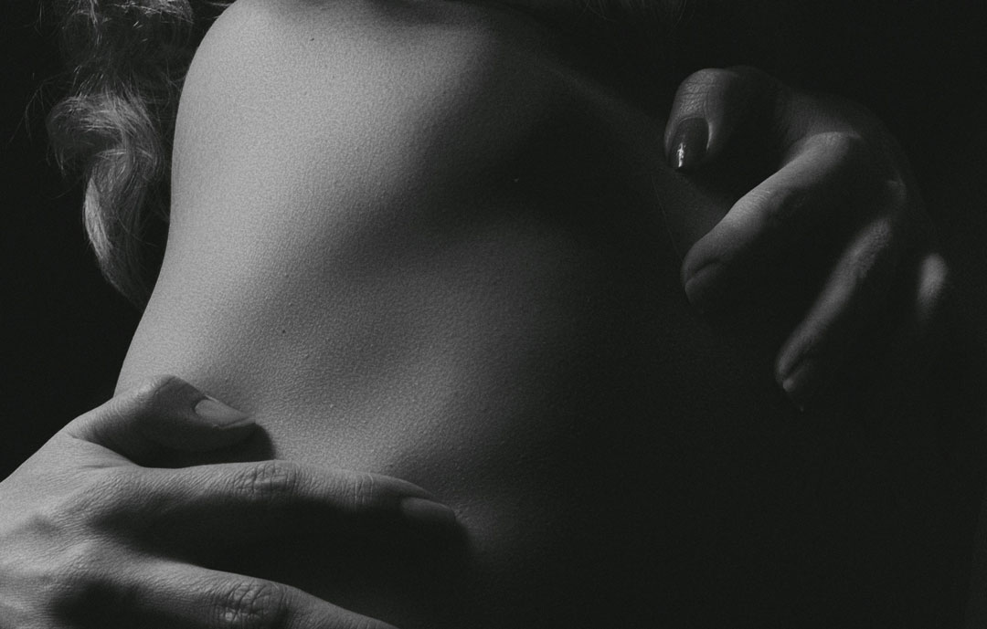 Abstract, intimate illustration suggesting intensity and closeness